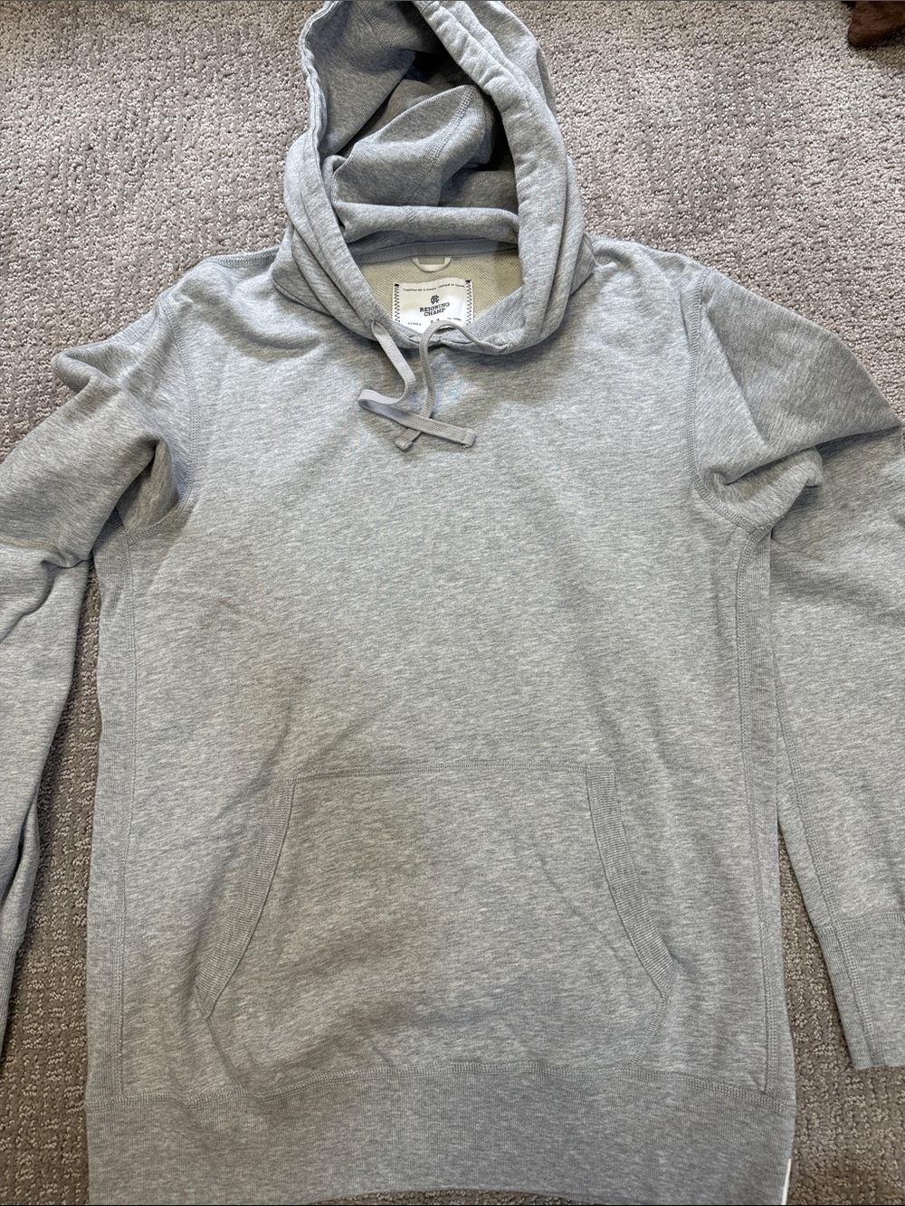 Reigning Champ Light Gray Pullover Hoodie